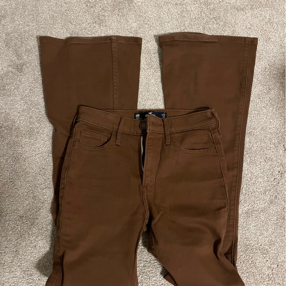 Brown High rise flare jeans